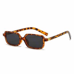 Leopard Rectangle — Black Lens