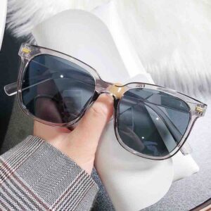 Clear Grey Square Sunglasses