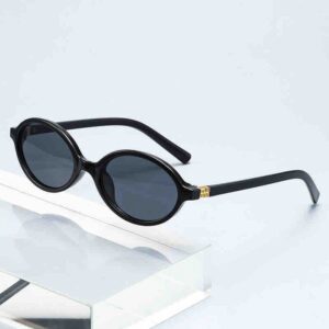 Black Oval Sunglasses