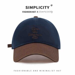 Navy Cap-Brown Brim, “Time The Telephone”