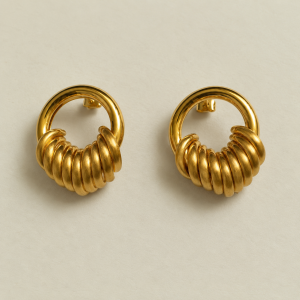 Ribbed Hoop Earrings from Lemme Buy