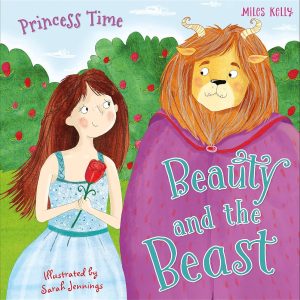 "Princess Time: Beauty and the Beast" book cover by Miles Kelly, showing an illustration from the classic tale.
