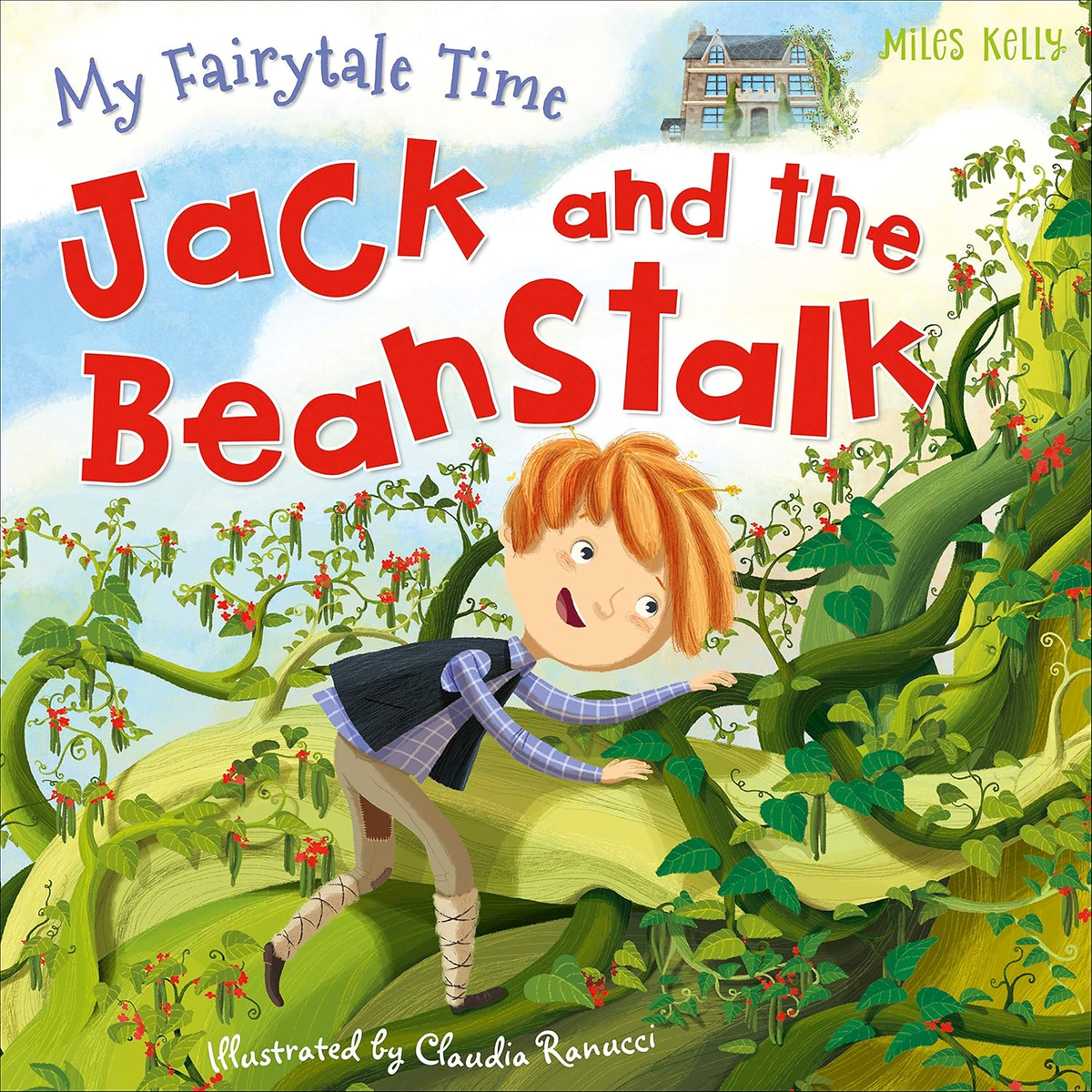 "My Fairytale Time: Jack and the Beanstalk" book cover by Miles Kelly, showing an illustration from the classic tale.
